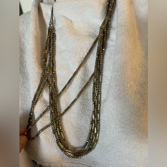 Chico’s Sparkle Long Beaded And Faux Diamond Layered Necklace - Picture 1 of 5